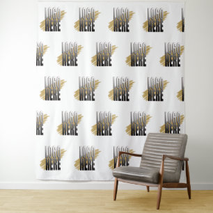 Tapiz Logo Profesional De Negocios Con Promoción Blanca 