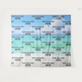 Tapiz Logotipo comercial personalizado de playa Fondo de