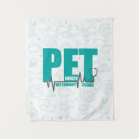 Logotipo de la clínica veterinaria azul moderno