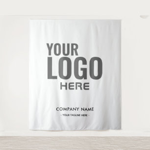 Tapiz Logotipo De La Compañía personalizado Fondo Blanco