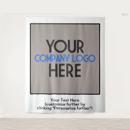 Tapiz Logotipo de la empresa Feria comercial Fondo blanc