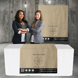 Tapiz Logotipo de la tienda emergente Código QR Proveedo