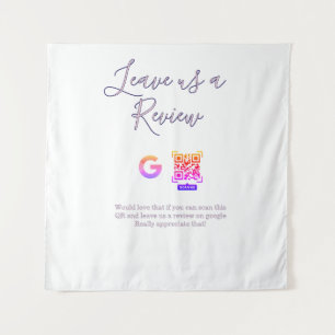 Tapiz logotipo de reseña comercial de Google Scan QR rev