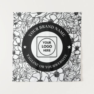 Tapiz Logotipo de texto de arte de línea moderna Brandin