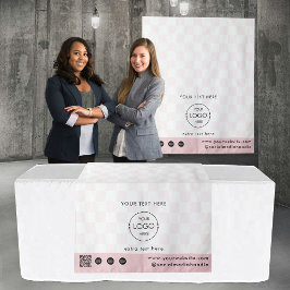 Tapiz Logotipo de tienda emergente código QR corredor de
