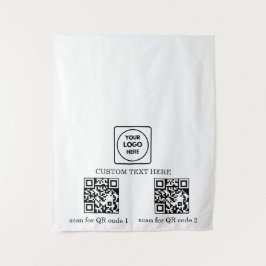 Tapiz Logotipo de tienda emergente código QR pantalla de