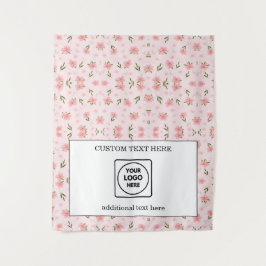 Tapiz Logotipo de tienda emergente de branding de flor s