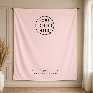 Tapiz Logotipo empresarial Fondo fotográfico rosa blus
