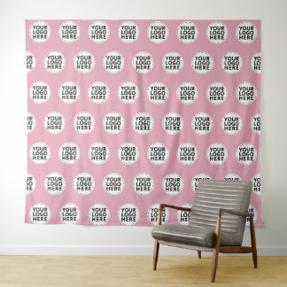 Tapiz Logotipo empresarial repetitivo rosa claro
