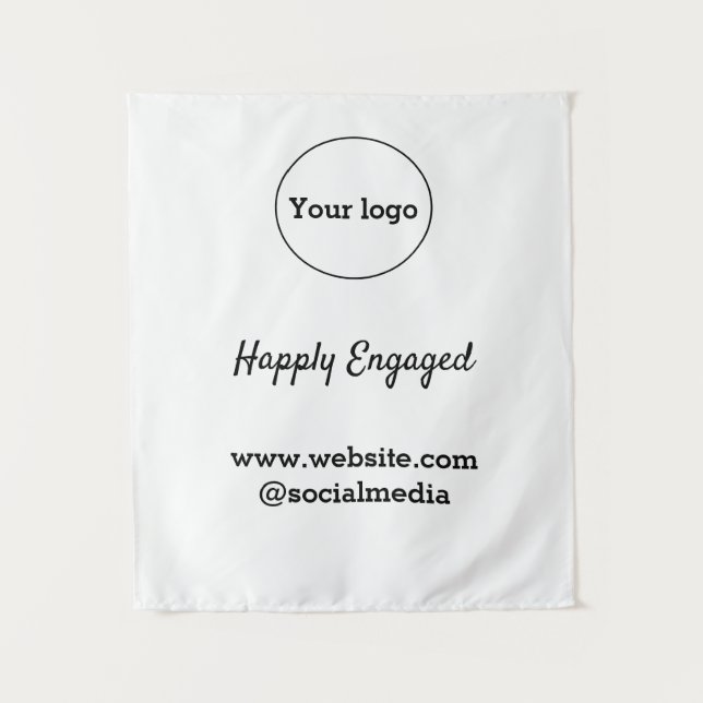 Tapiz Logotipo personalizado elegante minimalista simple (Anverso)