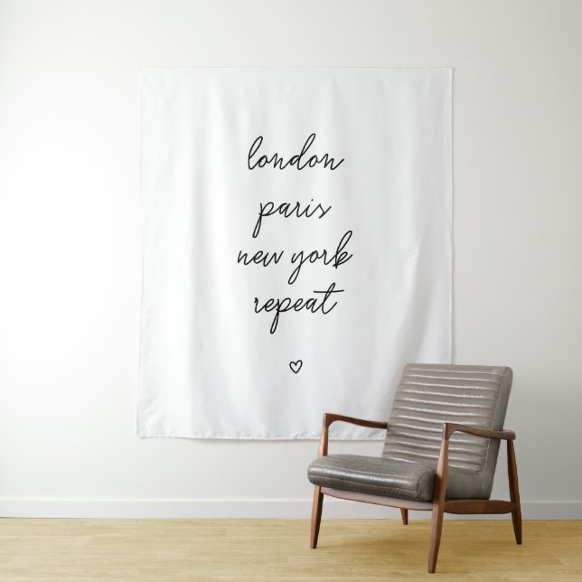 Tapiz 'London Paris New York Repeat' (In situ)