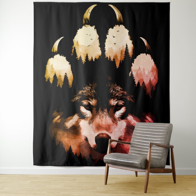 Tapiz Lone Wolf. Alma salvaje (In situ)