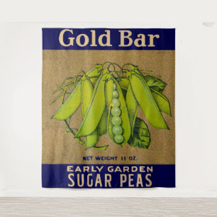 Tapiz Los azúcares Gold Bar de los años 1930 pueden etiq