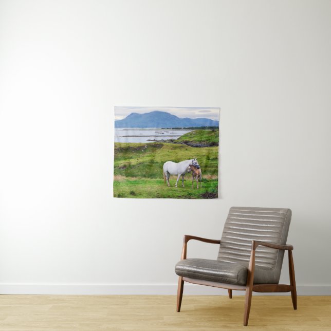 Tapiz Los caballos de Connemara el | Galway, Irlanda (In situ (horizontal))