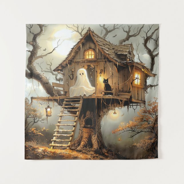 Tapiz Los clientes de la medianoche del Lantern Tree (Anverso)