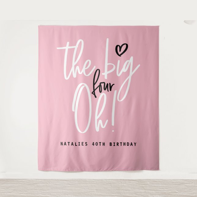 Tapiz ¡Los cuatro grandes, oh! 40.ª fiesta de cumpleaños (Anverso)