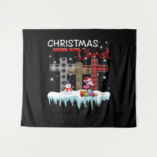 Tapiz Los navidades comienzan con Cristo Ama Flamingo