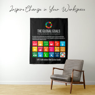 Tapiz Los Objetivos Mundiales ODS 2030 de las Naciones U