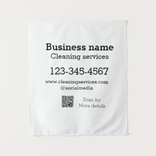 Tapiz Los servicios de limpieza añaden número de direcci