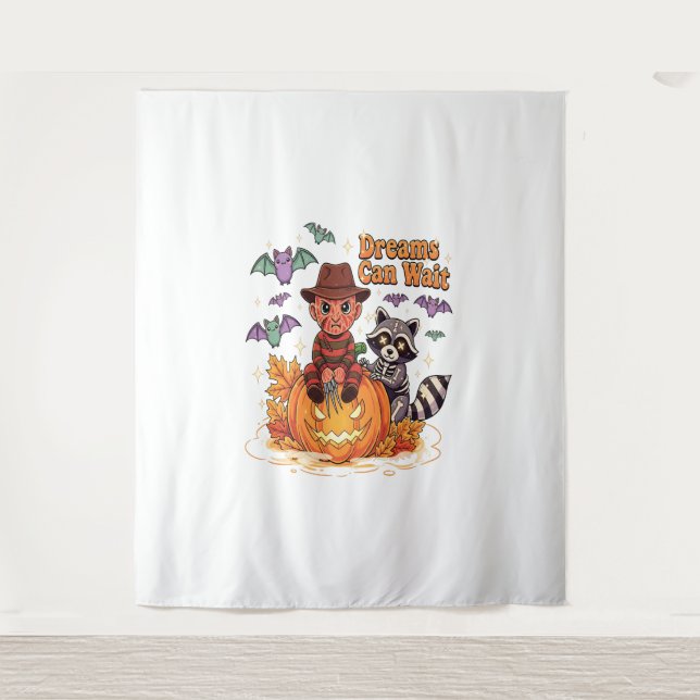 Tapiz Los sueños de halloween pueden esperar al monstruo (Anverso)