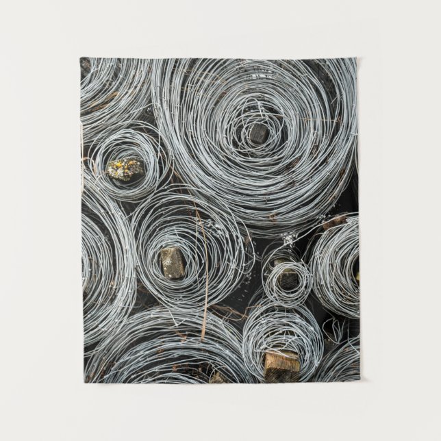 Tapiz Lote de cable gris (Anverso)