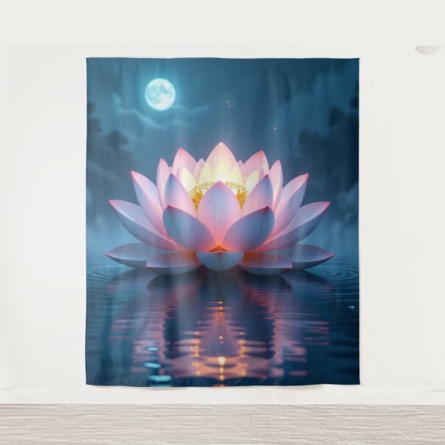 Tapiz „Lotus – Blüte der Reinheit und Erleuchtung“ (Anverso)