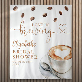Tapiz Love Is Brewing Bridal Shower Photo Backdrop