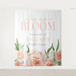 Tapiz Love Is In Bloom Soft Pink Floral Photo Backdrop 