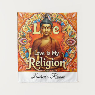 TAPIZ LOVE IS MY RELIGION WALL ART TAPESTRY