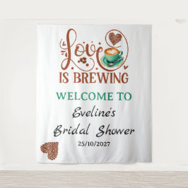 Tapiz Love Is Sweet Coffee Heart Script Welcome Sign