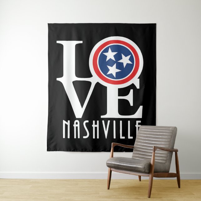 Tapiz LOVE Nashville (texto blanco) (In situ)