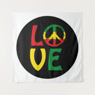 Tapiz LOVE Reggae con símbolo de paz