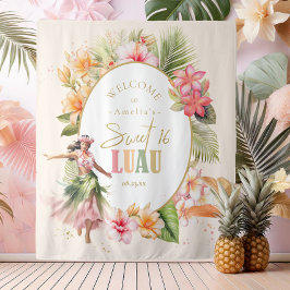 Tapiz Luau Dulce hawaiano Dieciséis Hula Welcome ID1092