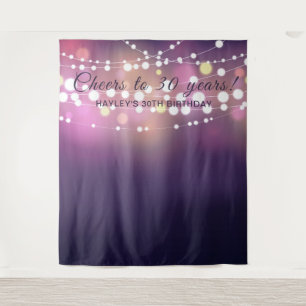 Tapiz Luces de Cadena de Fondo para Fotos de Cumpleaños