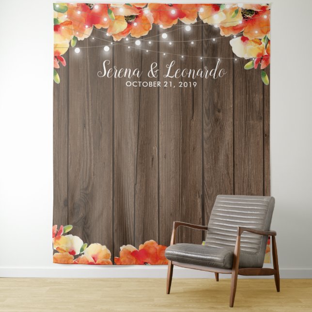 Tapiz Luces de Cuerda Rústicas Cabina de Fotos Boda Amap (In situ)