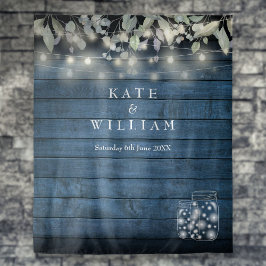 Tapiz Luces de Cuerdas Rústicas y Foto de Fondo con Tarr