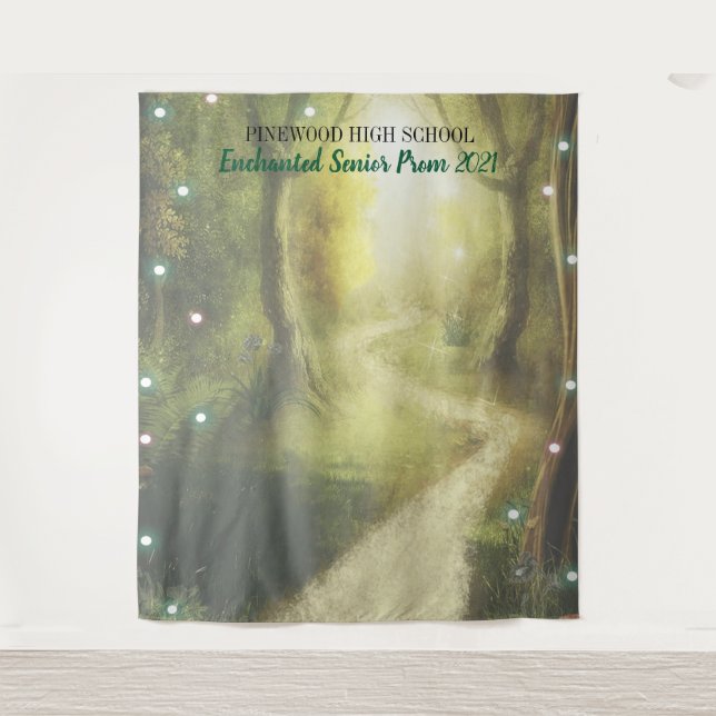 Tapiz Luces de Hada de Bosque Encantado Fondo de Promoci (Anverso)