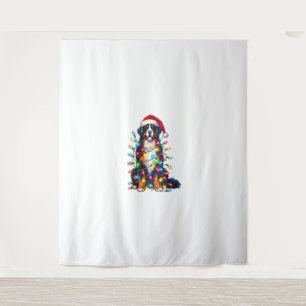 Tapiz Luces de Navidades de Bernese Mountain Dog