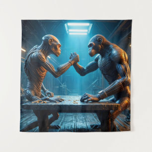 Tapiz Lucha contra el Ejército de los Monos y los Aliena