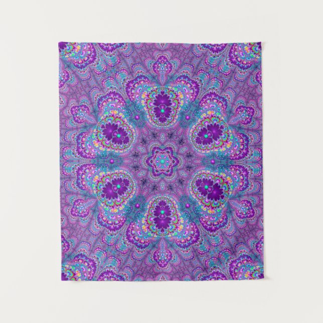 Tapiz lúcido morado Mandala (Anverso)