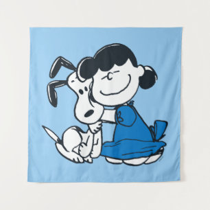 Tapiz Lucy Hugging Snoopy