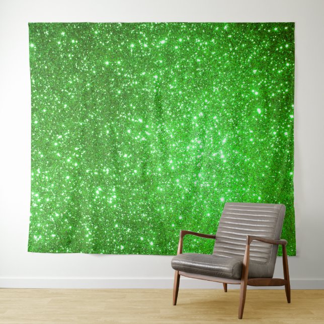 Tapiz Lujo Verde Glitter Dorado (In situ (horizontal))