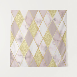 Tapiz Lujoso Marble Golden Geométrico