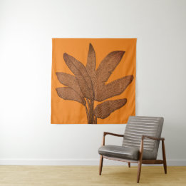 Tapiz Luminoso aspecto de cobre de la planta de plátano