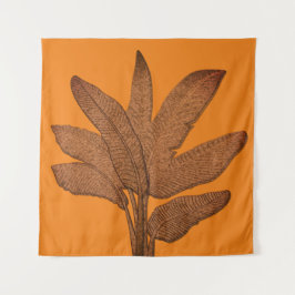 Tapiz Luminoso aspecto de cobre de la planta de plátano