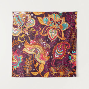 Tapiz Luminoso patrón sin fisuras en estilo paisley. Col