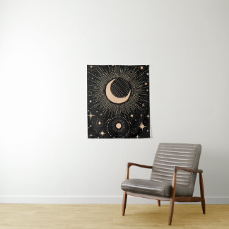 Tapiz Luna dorada y sol
