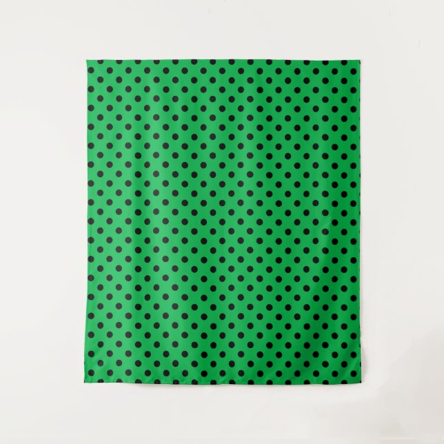 Tapiz Lunares verdes y negros (Anverso)