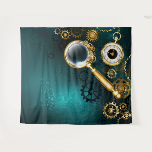 Tapiz Lupa al estilo Steampunk (Anverso (horizontal))