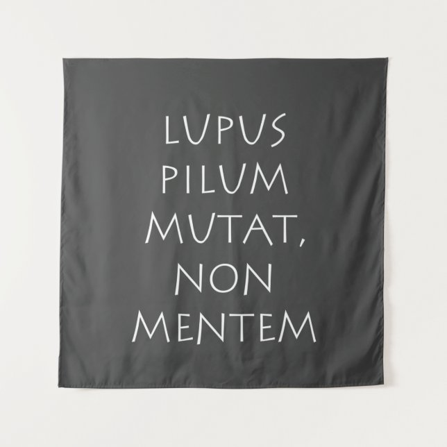Tapiz Lupus pilum mutat non mentem (Anverso)